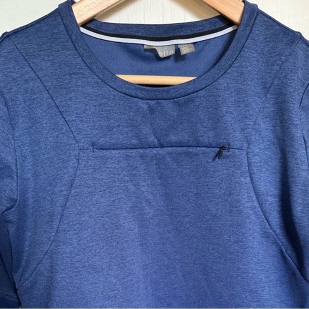 Zella Activewear Sweatshirt with Zipper Detail and Mesh Sleeve Panels SIZE XS